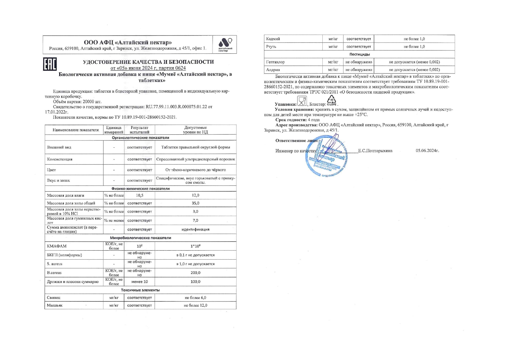 Паспорт №062024